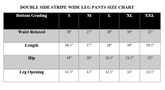 DOUBLE SIDE STRIPE WIDE LEG PANTS